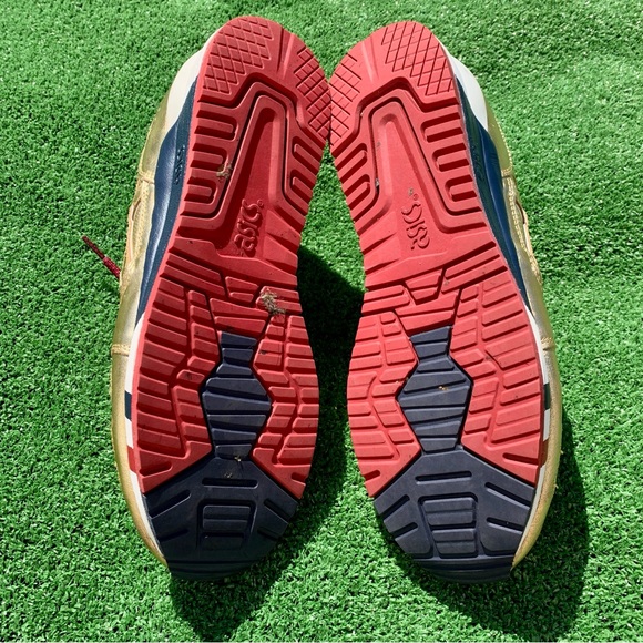 ASICS Gel-Lyte III KFE USA Gold Ronnie Fieg Mens 12 Shoes World Cup Red Blue - Picture 6 of 8